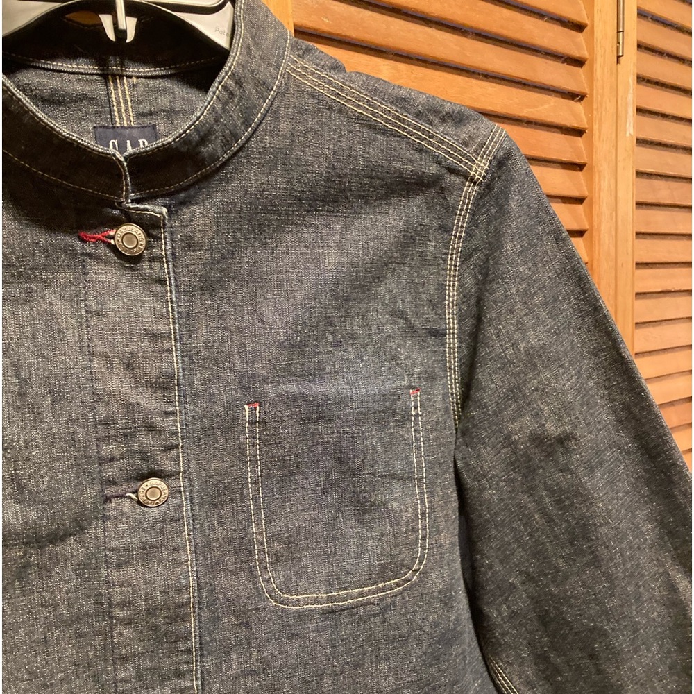 Gap Blue Denim Jean Jacket with Blade Collar - Picture 12 of 16